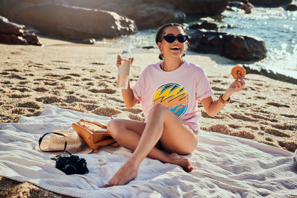 istock Donut bring any bad vibes to the beach 1301535956