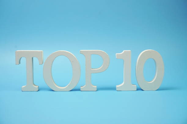 istock Top 10 Word alphabet letters on blue background 1301537156