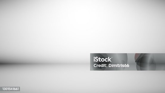 istock Abstract backdrop gray background. Minimal empty space with soft light 1301541661