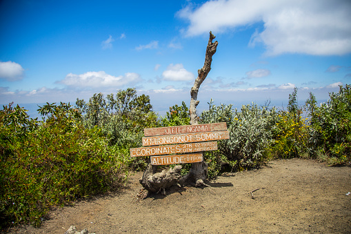 Highest point on the trek in the crater of the Oloonongot volcano, Naivasha. Kenya