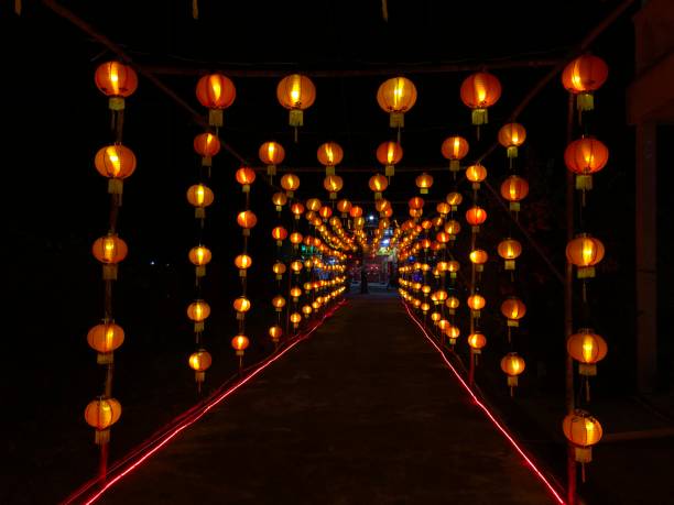 istock image background of red lantern in Chinese New Year 1301545842