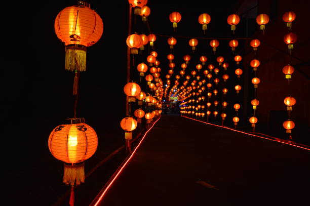 istock image background of red lantern in Chinese New Year 1301548756