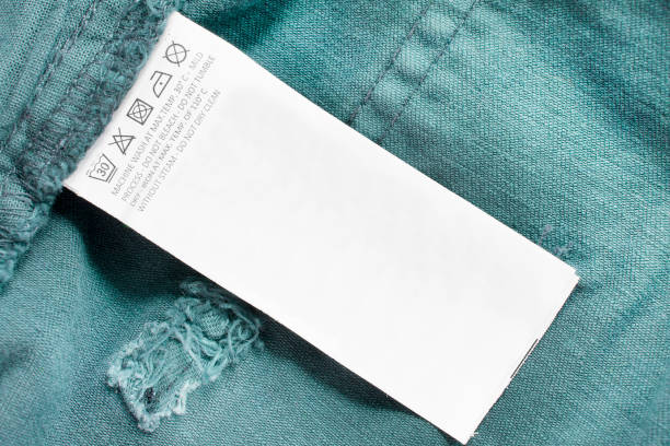 istock Care clothing label 1301549483