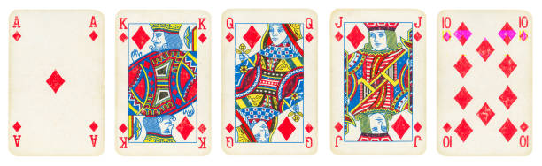 istock Royal Flush of Diamonds - isolated 1301553218