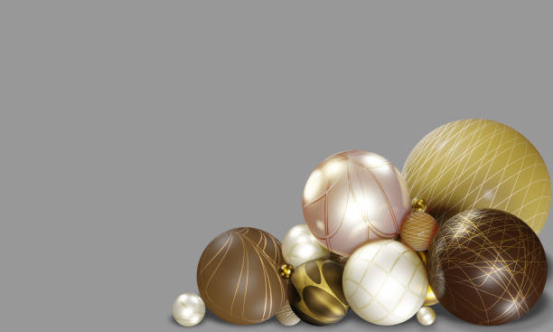 istock Multi patterned balls of various colors for the celebration Multicolored glass beads Abstract geometric new year ball beads glit 1301561430