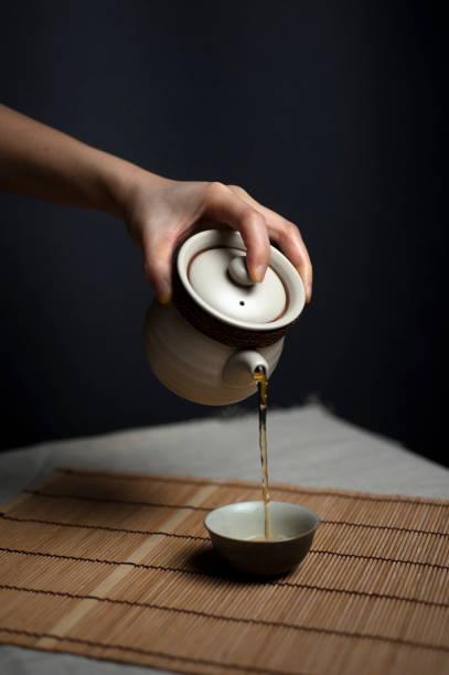 茶道 - tea leaves chinese tea green tea tea ストックフォトと画像