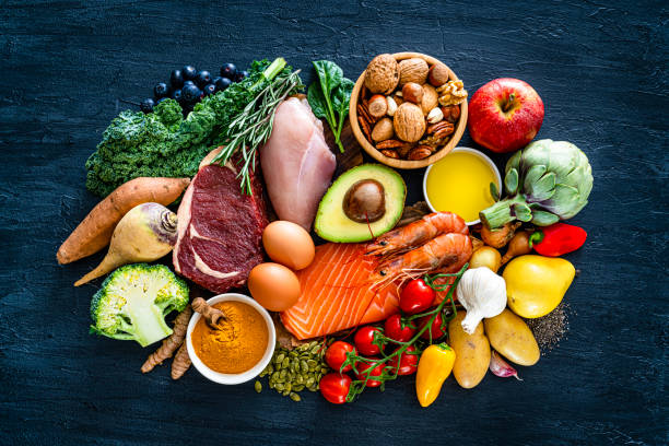 istock Paleo diet healthy food background 1301565382