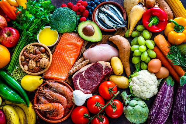 istock Paleo diet healthy food background 1301565408