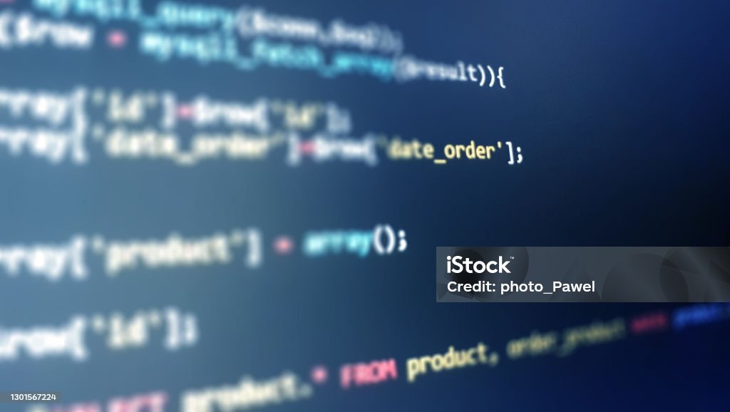 Software Development Monitor Screen Background Developer Display With ...
