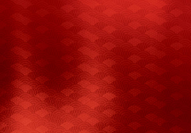 istock Red texture of Japanese paper 1301567807