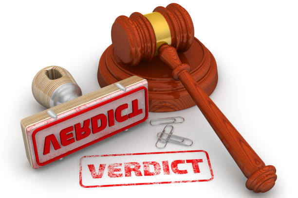 istock Verdict. The stamp and an imprint 1301571058