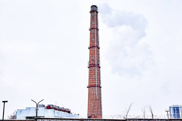 istock boiler room pipe with thermometer. unusual design, urban landscape. 1301572513