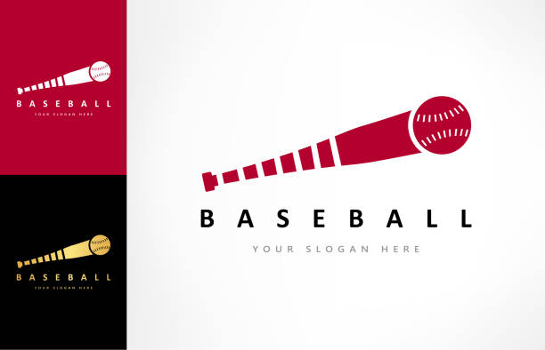 illustrazioni stock, clip art, cartoni animati e icone di tendenza di mazza da baseball e vettore palla. design sportivo. - baseball practicing pitcher softball