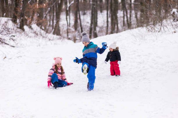 istock Children having fun on the snow 1301577785