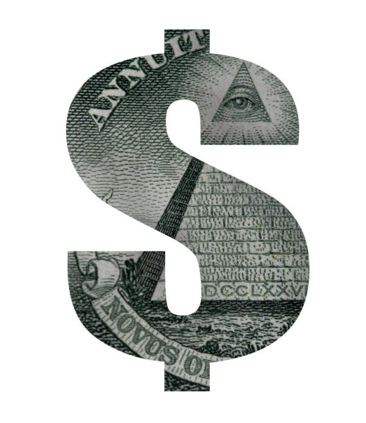 istock Dollar sign cut out of US dollar banknote 1301579514