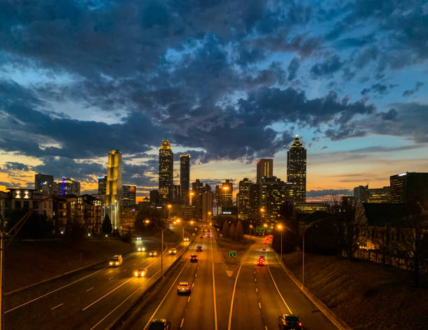 istock Downtown Atlanta skyline during sunset 1301584755