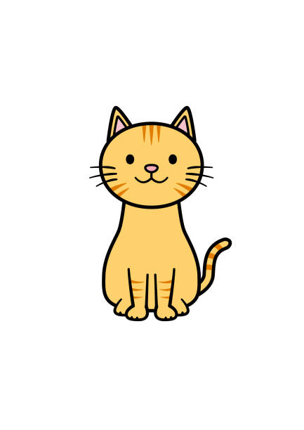 Ilustración de Ilustración De Un Gato Sentado Frente Al Frente y más  Vectores Libres de Derechos de Gato doméstico - iStock