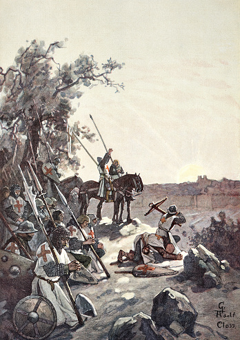 十字軍先鋒第一次看到耶路撒冷在1099年6月7日 — 插圖...