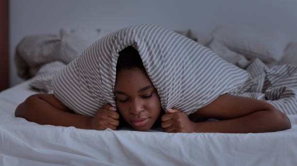 istock Neighbors interfere to sleep, noise, nightmares, problems and bad thoughts 1301600884