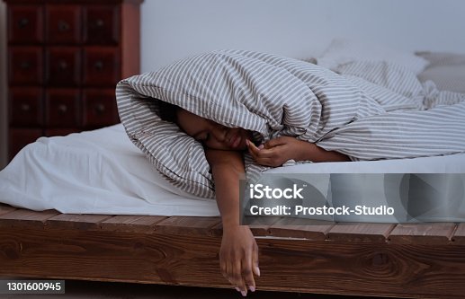 istock Getting enough sleep, deep sleep, trouble sleeping, problems and insomnia in night 1301600945