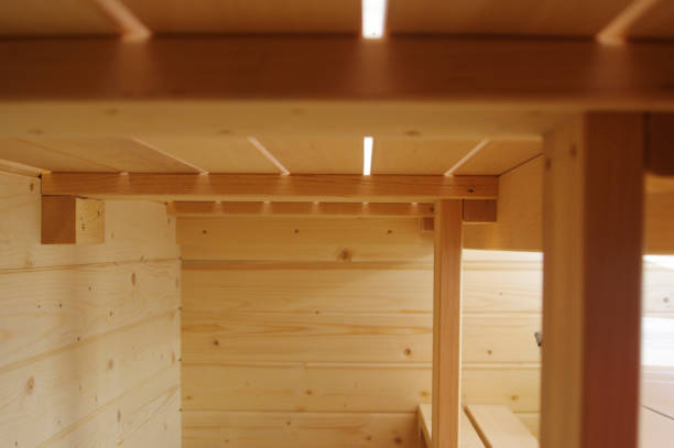 istock Cozy and beautiful sauna interior and exterior 1301601397