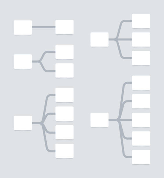 ilustrações, clipart, desenhos animados e ícones de modelo de design de processo infográfico da hierarquia flowchart - organization chart flow chart chart organization