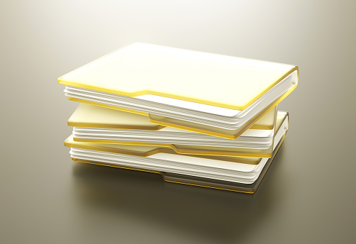 Yellow glass-material documents