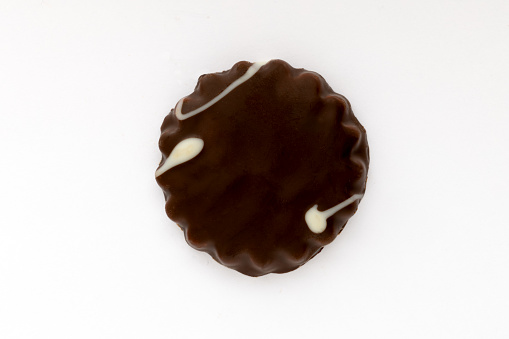 Chocolate Cookie on White Background