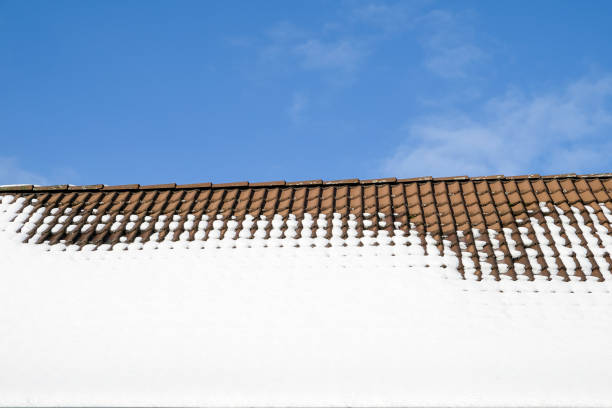 istock Snow on a house roof 1301615167