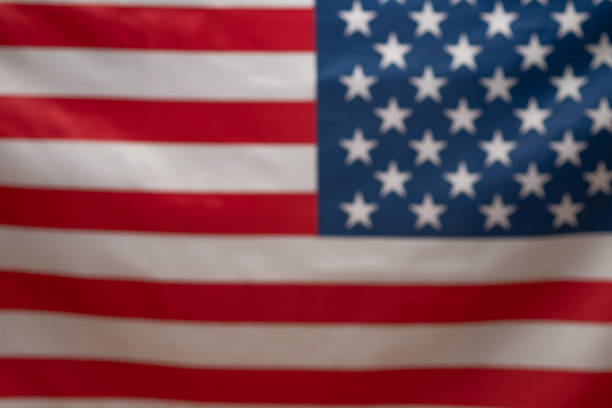 istock American flag as a background. Blurred background. 1301618430
