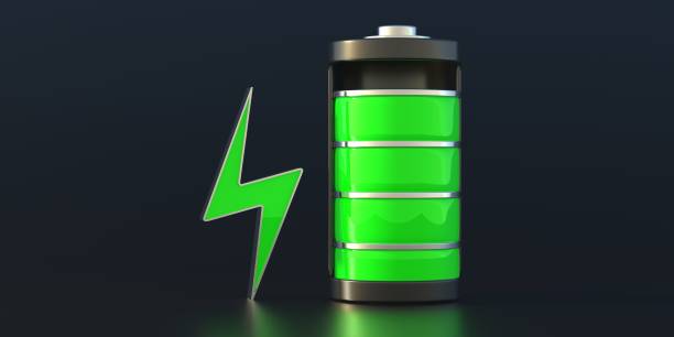 istock Battery loading. Power energy supply source concept, smartphone app symbol. 3d illustration 1301618755