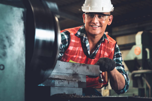 istock Smart factory worker or engineer do machine job in a manufacturing workshop 1301619782