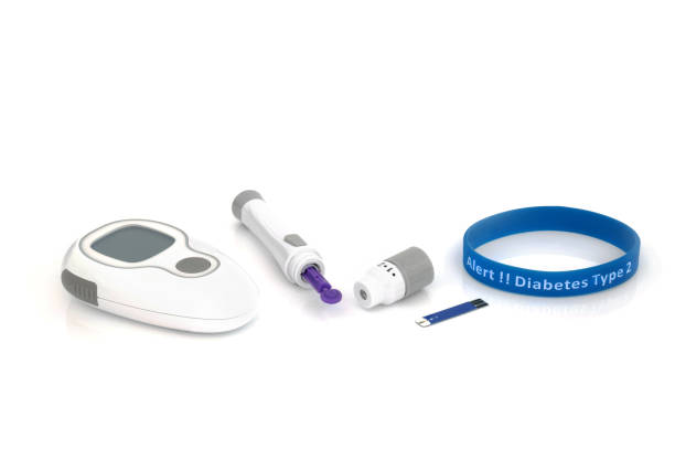 istock Diabetes Testing Equipment and Alert Wristband 1301620784