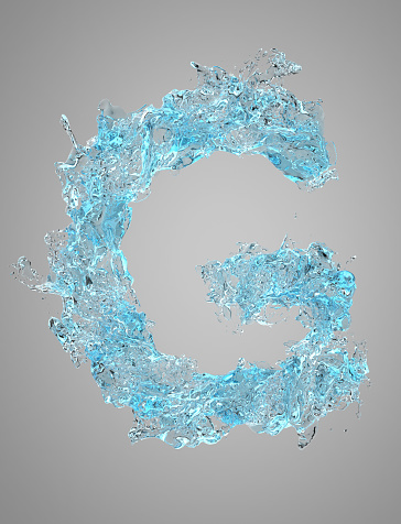 water liquid splash letter