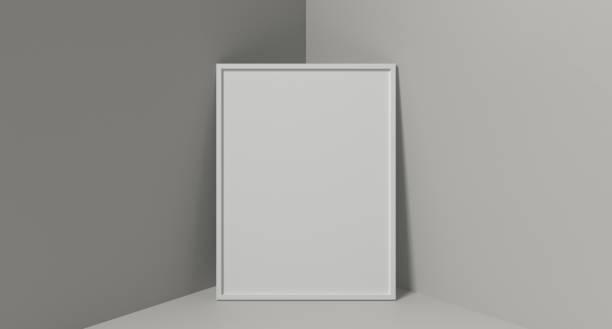 istock Blank White Picture Frame On Modern Clean Simple White Background 1301627048