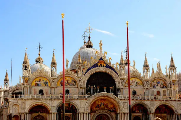 Saint Mark's Basilica is the cathedral church of the Roman Catholic Archdiocese of Venice, northern Italy.