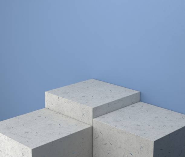 istock Pedestal with luxury rock concrete natural material. Product Mockup Presentation Platform. 1301627086