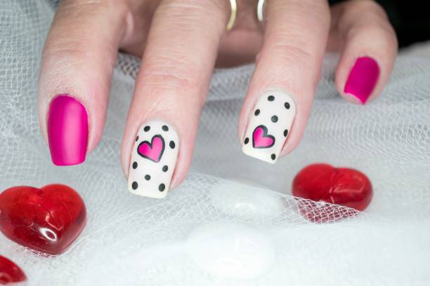istock Valentines Day Nail Art Design 1301627385