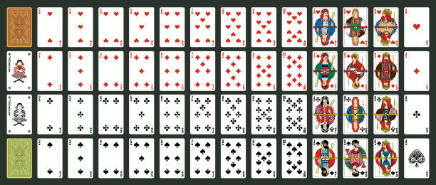 istock Irland playing cards, simplified version. Poker set with isolated cards. Poker playing cards, full deck. 1301631307