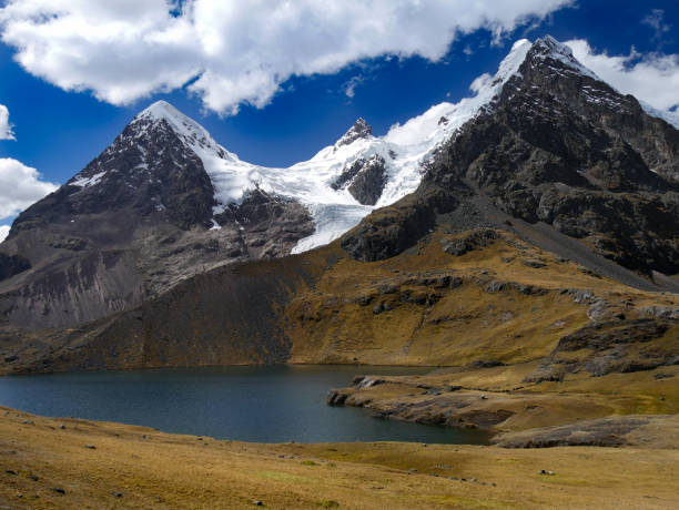 istock ausangate trek in Peru. blue lakes and snow tops 1301631431