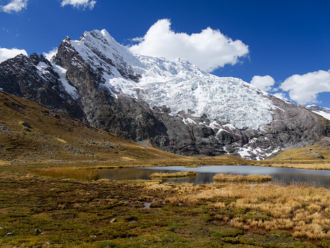 View on the mountains of Peru on the ausangate trek