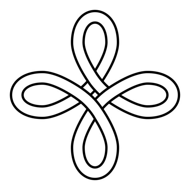 illustrations, cliparts, dessins animés et icônes de celtic heraldic knot bowen symbol vecteur bowen cross true lovers knot - celtic knotwork