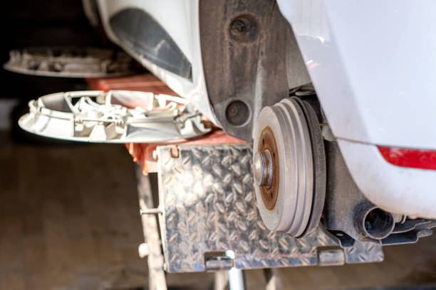 istock Drum brake of a car 1301635386