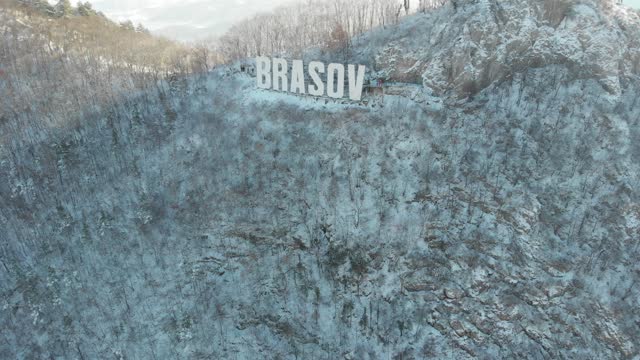 Brasov sign is a Romanian local landmark and cultural icon overlooking the city