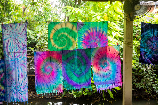 istock Colorful Garments with Random Designs Crafted by Tourists 1301639011