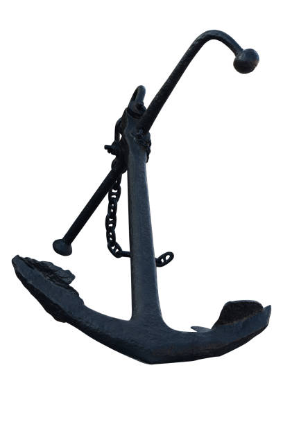 istock Admiral's anchor, nineteenth century anchor, on a white isolated background 1301642734
