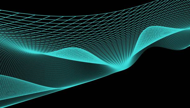 istock Abstract 3d mesh wave background. Futuristic technology style. Elegant background for business presentations. 1301645505