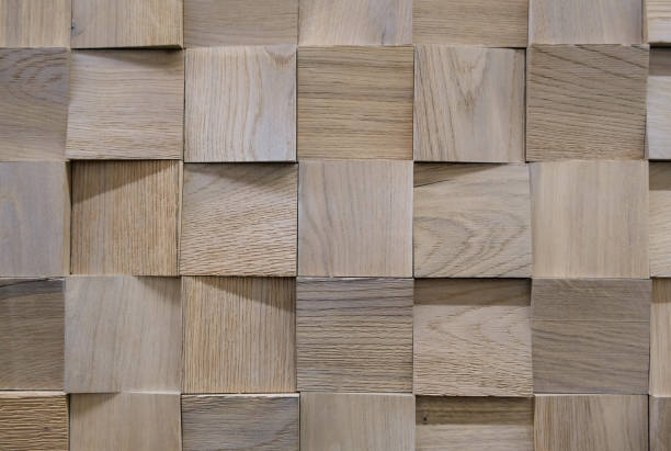 istock Natural geometric wooden background. Home decoration. 1301646535