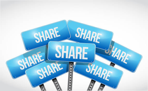 istock Set of share road signs. illustration design 1301648288