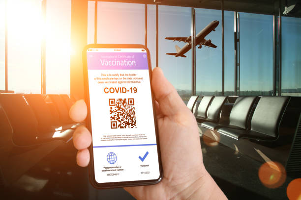 passaporte de imunidade covid-19 vacinação viajar celular - immune cell - fotografias e filmes do acervo